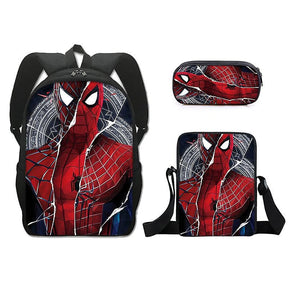 Kit Escolar Homem Aranha: Mochila, Lancheira e Estojo