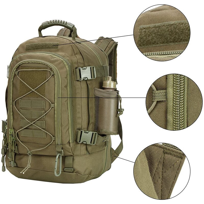 Mochila Militar Tática Expansível até 60 Litros