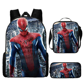 Kit Escolar Homem Aranha: Mochila, Lancheira e Estojo