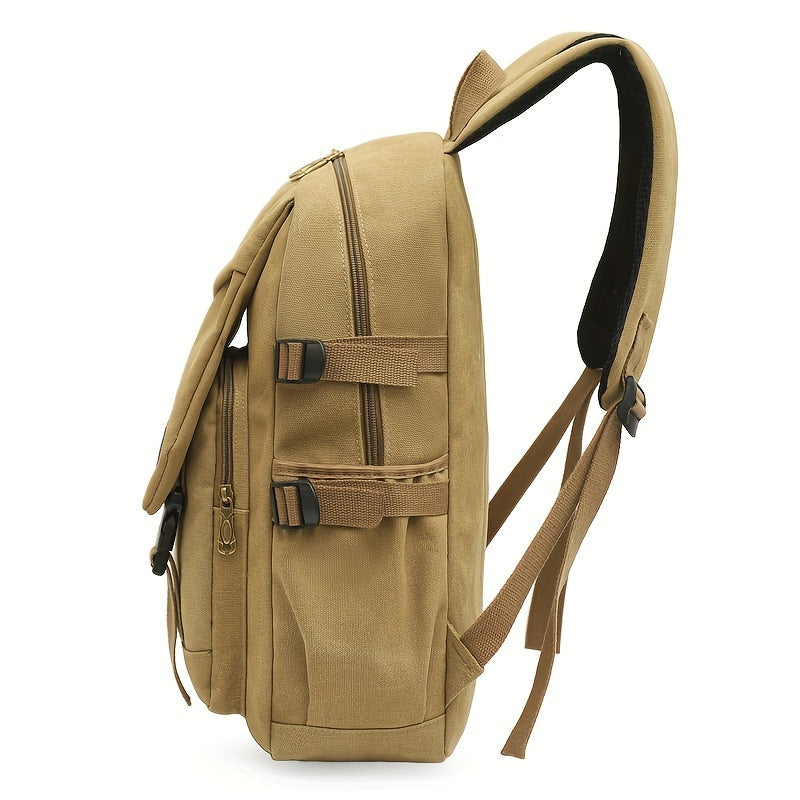 Mochila de Viagem Casual em Canvas Unissex