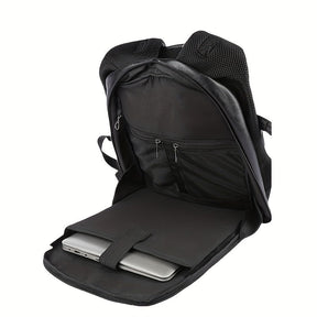 Mochila de Viagem Masculina em Couro com Porta USB