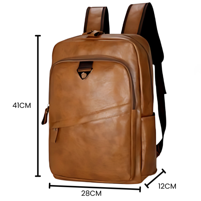 Mochila de Viagem Masculina em Couro Impermeável