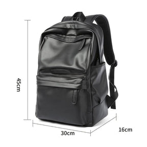 Mochila para Viagem Masculina Casual em Couro Impermeável