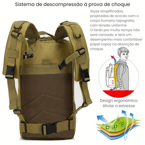 Mochila Tática 30L para Caminhadas e Escaladas